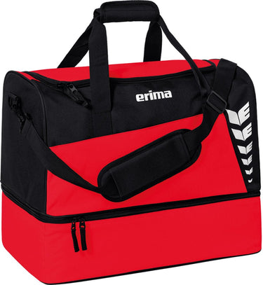 Erima six wings (small) sporttas met bodemvak - rood zwart | maat: s