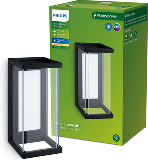 Philips led philips ulyzo wandlamp - zwart - e27
