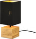 Rl live your light reality woody - tafellamp - zwart;bruin