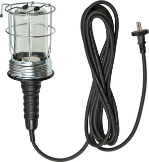Brennenstuhl handlamp werkplaatslamp van hard rubber met stevige beschermkorf (60 w, 136 mm diameter, 5m kabel) zwart