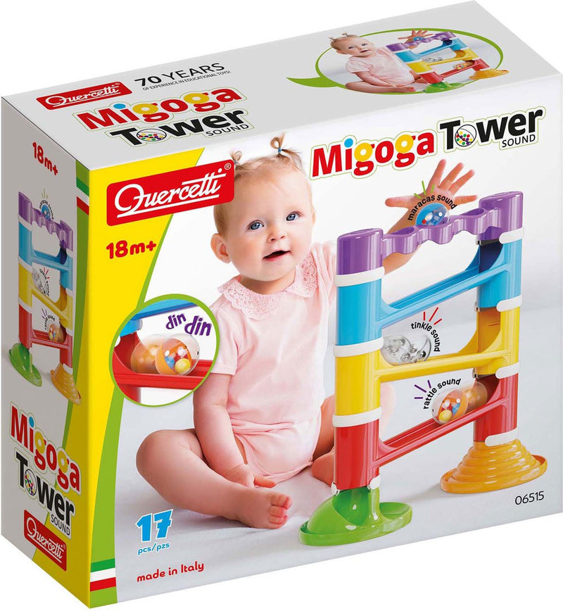 Afbeelding laden in galerijviewer, Quercetti migoga knikkerbaan toren met geluid, 17dlg.
