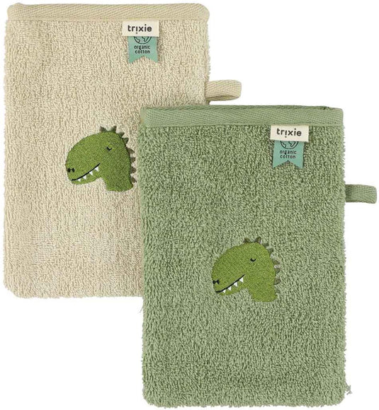 Trixie washandje 2-pack - aura dino