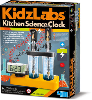 4m wetenschap en spel - bouw je keukenwetenschapsklok - bouwpakket - kidzlabs - 5 jaar