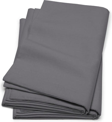 Cinderella - kussenslopen met rits - flanel - 40x80 cm - anthracite - 2 stuks