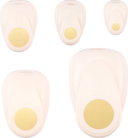 Vaessen creative pons set - figuurpons - cirkels - 5 st. - 9,5 mm tot 3,8 cm