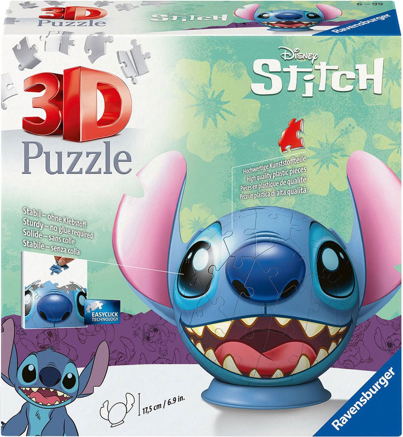 Afbeelding laden in galerijviewer, Ravensburger disney stitch met oren - 3d puzzel 72 stukjes
