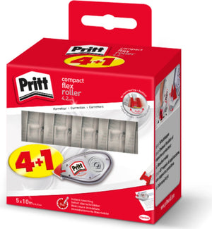 Pritt compact correction roller 4.2mm x 10m value-pack 4+1