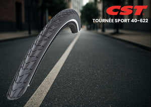 Cst buitenband tournée 45 sport 28 x 1.50 40-622 mm - zwart met reflectie