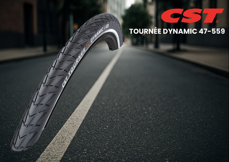 Load image into Gallery viewer, CST buitenband Tournee Dynamic 26 x 1.75 zw refl
