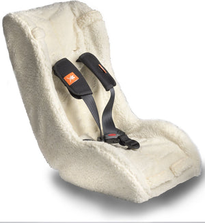Melia Bakfiets Inzetstoel - Comfortabele peuterstoel voor fietskar - Wit, 75x25x15cm, 5-punts gordel