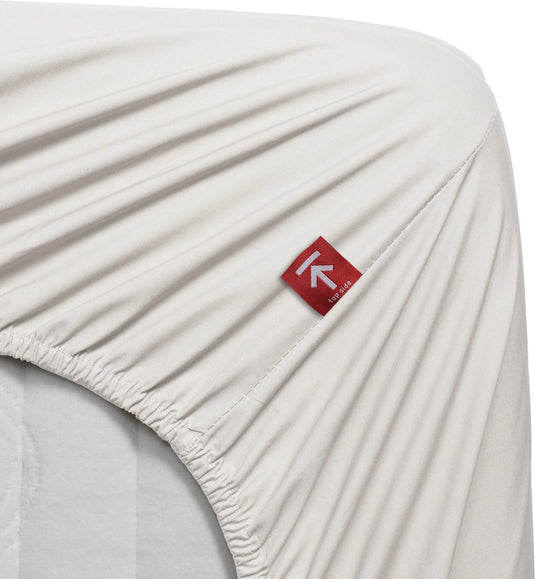 Beddinghouse - percale katoen - topper hoeslaken - 140x200 cm - gebroken wit