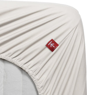 Beddinghouse percale katoen - hoeslaken - 140x200 - gebroken wit