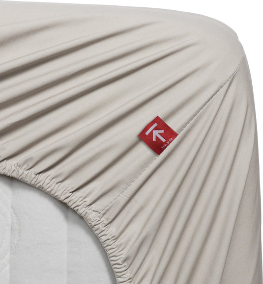 Beddinghouse - percale-katoen - split-topper - hoeslaken - 160x200 cm - naturel