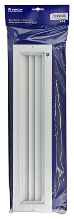 Afbeelding laden in galerijviewer, Renson 1006215 - deurrooster 461 alu ral 9010 425x76mm | 2 stuks
