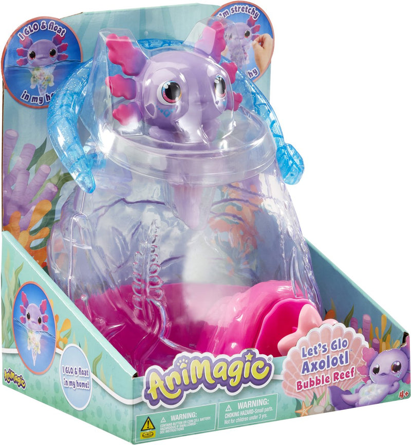 Afbeelding laden in galerijviewer, Goliath animagic let's glo axolotl aquarium - speelfiguur - lichtgevende axolotl - met eigen aquarium
