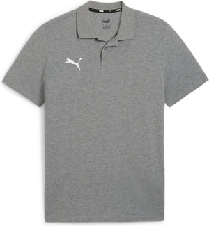 Puma teamgoal casuals polo heren sportshirt - medium gray heather- white