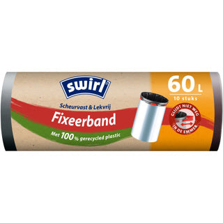 Swirl pedaalemmerzak met fixeerband 60l 10 stuks