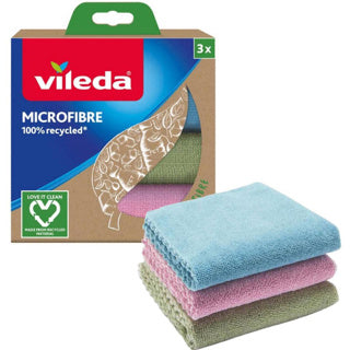 Vileda microvezel doek 3 pack 100% gerecycled | 4 stuks