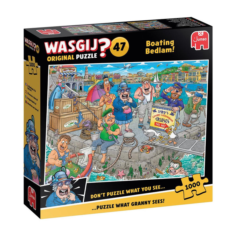 Afbeelding laden in galerijviewer, Jumbo wasgij original 47 - de boot in! - 1000 stukjes puzzel - legpuzzel
