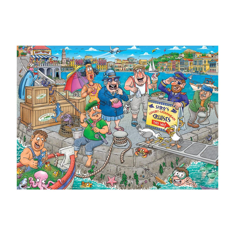 Afbeelding laden in galerijviewer, Jumbo wasgij original 47 - de boot in! - 1000 stukjes puzzel - legpuzzel
