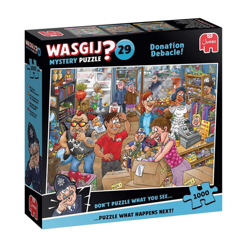 Afbeelding laden in galerijviewer, Jumbo wasgij mystery 29 - donatiedebacle! - 1000 stukjes puzzel - legpuzzel volwassenen
