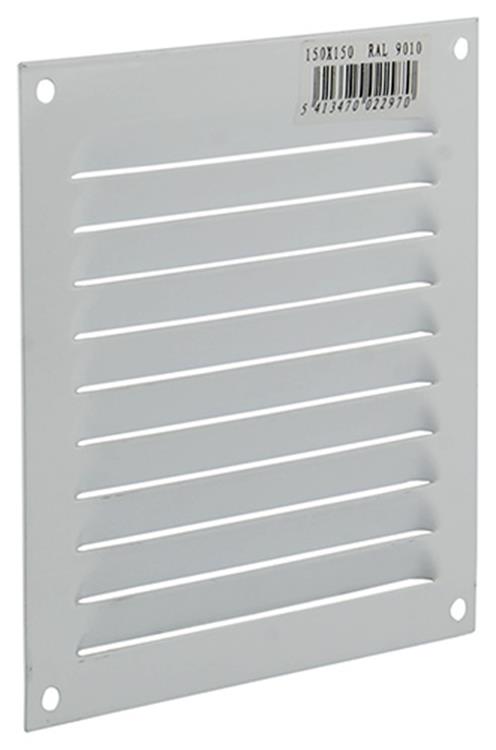 Chargez l'image dans la visionneuse de la galerie, Renson 1015063 - schoepenrooster plat alu wit 150x150mm | 10 stuks
