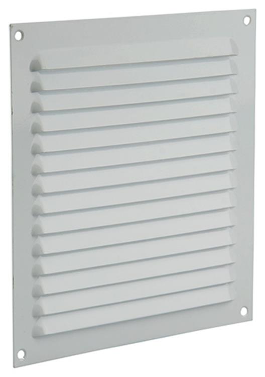Afbeelding laden in galerijviewer, Renson 1015069 - schoepenrooster plat alu wit 200x200mm | 10 stuks
