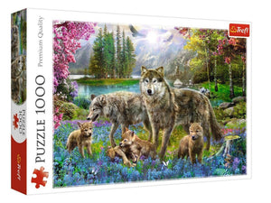 Puzzel 1000 pcs - wolven bijeenkomst