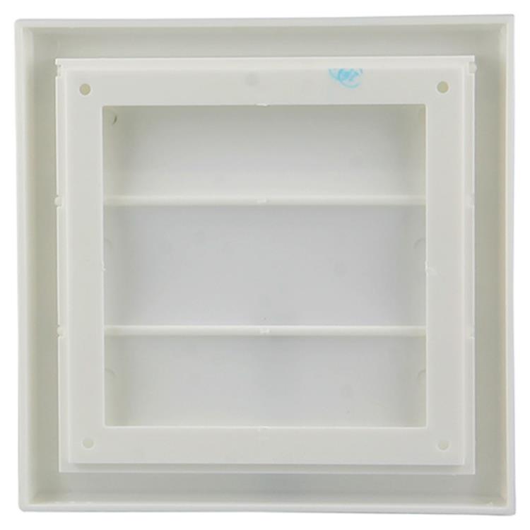 Afbeelding laden in galerijviewer, Renson 1006372 - dampkaprooster opbouw 733 pvc ral 9010 154x154mm | 2 stuks
