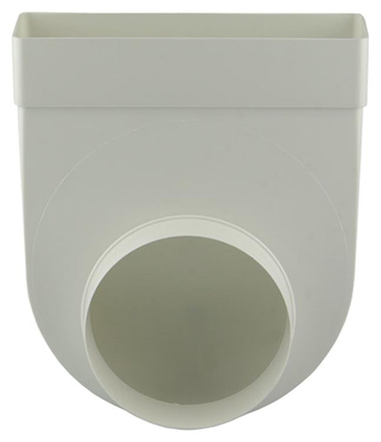 Renson 1006408 - pvc hoekverbinding rechth rond90° 7017 wit ø 125 | 3 stuks