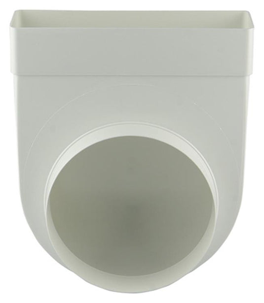 Renson 1006409 - pvc hoekverbinding rechth rond90° 7017 wit ø 150 | 3 stuks