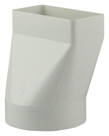 Renson 1006410 - pvc verbindingsstuk rond rechth. 7021 wit ø 100 | 2 stuks