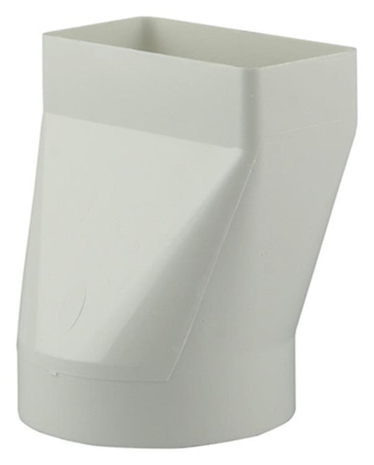 Renson 1006410 - pvc verbindingsstuk rond rechth. 7021 wit ø 100 | 2 stuks