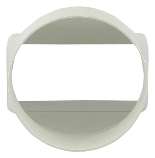 Renson 1006410 - pvc verbindingsstuk rond rechth. 7021 wit ø 100 | 2 stuks