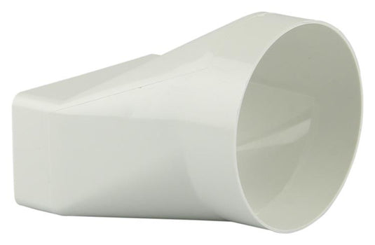 Renson 1006410 - pvc verbindingsstuk rond rechth. 7021 wit ø 100 | 2 stuks