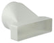Renson 1006411 - pvc verbindingsstuk rond rechth. 7021 wit ø 125mm | 2 stuks