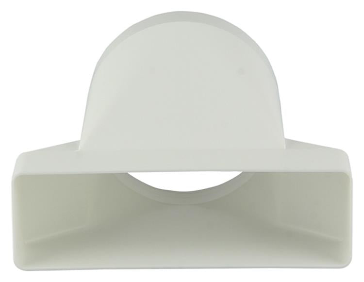 Afbeelding laden in galerijviewer, Renson 1006411 - pvc verbindingsstuk rond rechth. 7021 wit ø 125mm | 2 stuks
