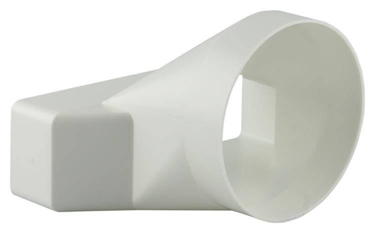 Afbeelding laden in galerijviewer, Renson 1006411 - pvc verbindingsstuk rond rechth. 7021 wit ø 125mm | 2 stuks
