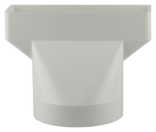 Renson 1006411 - pvc verbindingsstuk rond rechth. 7021 wit ø 125mm | 2 stuks