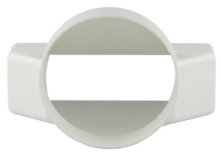 Afbeelding laden in galerijviewer, Renson 1006411 - pvc verbindingsstuk rond rechth. 7021 wit ø 125mm | 2 stuks
