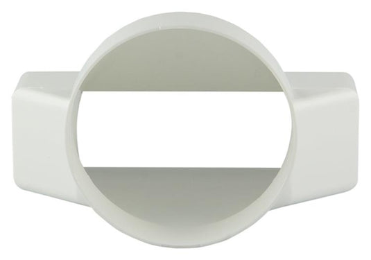 Renson 1006411 - pvc verbindingsstuk rond rechth. 7021 wit ø 125mm | 2 stuks