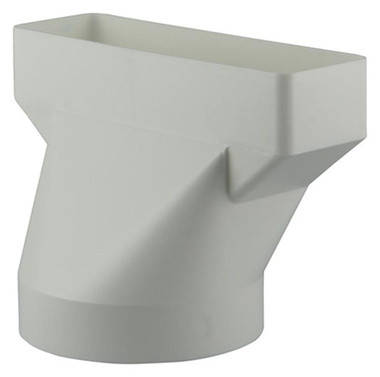 Renson 1006411 - pvc verbindingsstuk rond rechth. 7021 wit ø 125mm | 2 stuks