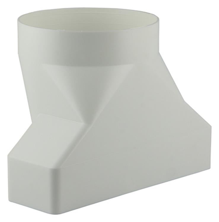 Afbeelding laden in galerijviewer, Renson 1006411 - pvc verbindingsstuk rond rechth. 7021 wit ø 125mm | 2 stuks
