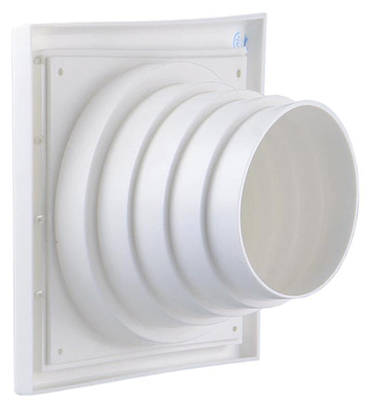 Renson 1006385 - dampkaprooster 4 klep 742 dia pvc ral 9010 ø100-130 | 2 stuks