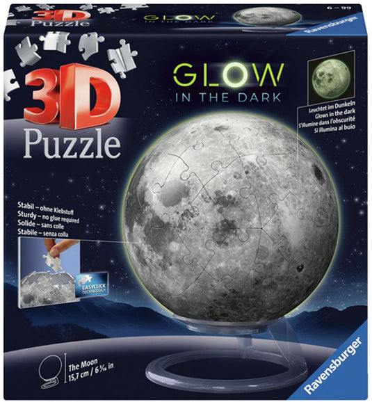 Ravensburger maan glow in the dark - 3d puzzel