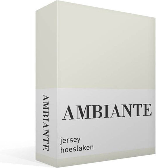 Ambiante jersey - hoeslaken - 90x200 210 - gebroken wit