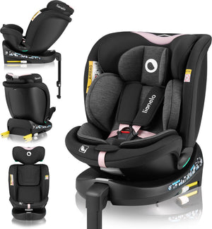 Lionelo navy i-size autostoel 40-150 cm - 360° draaibaar - isofix - rwf fwf - achterwaarts tot 105 cm - verstelbare rugleuning - dri-seat ventilatie - r129 goedgekeurd