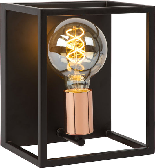 Lucide arthur - wandlamp - 1xe27 - zwart