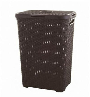 Curver style wasmand met deksel - 60l - bruin