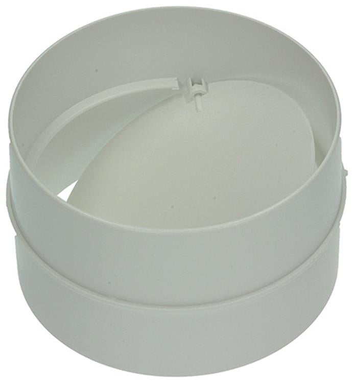 Afbeelding laden in galerijviewer, Renson 1006398 - pvc verbindingsstuk + terugslagklep 7007 wit ø 100 | 2 stuks
